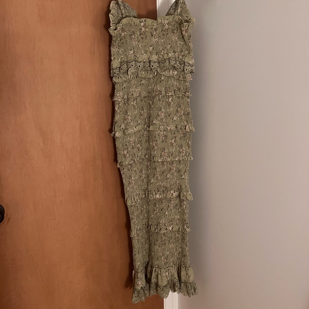 MARBLE Olive Lace Floral Dress - Picture 2 of 4